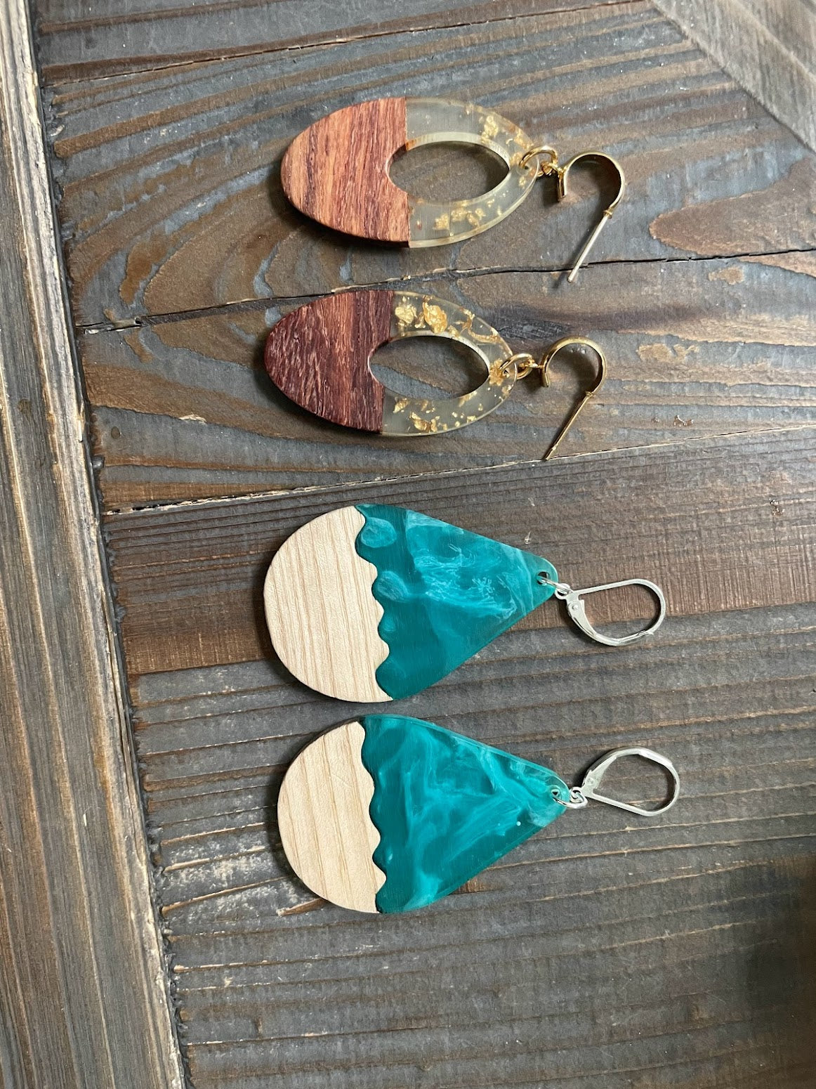 wooden element earrings