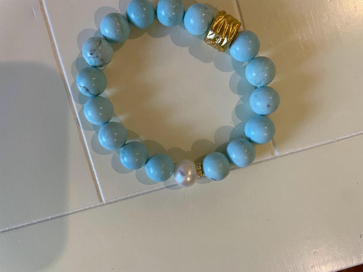 Turquoise and Pearls